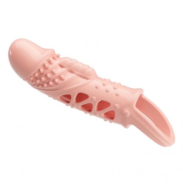 PRETTY LOVE - Cecelia Vibrating Penis Sleeve With Ball Strap (L:14cm - D:4cm) PRETTY LOVE - Cecelia Vibrating Penis Sleeve With Ball Strap (L:14cm - D:4cm)